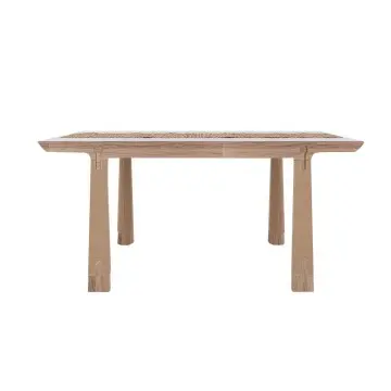 Spacious Rectangular Natural Wooden Desk