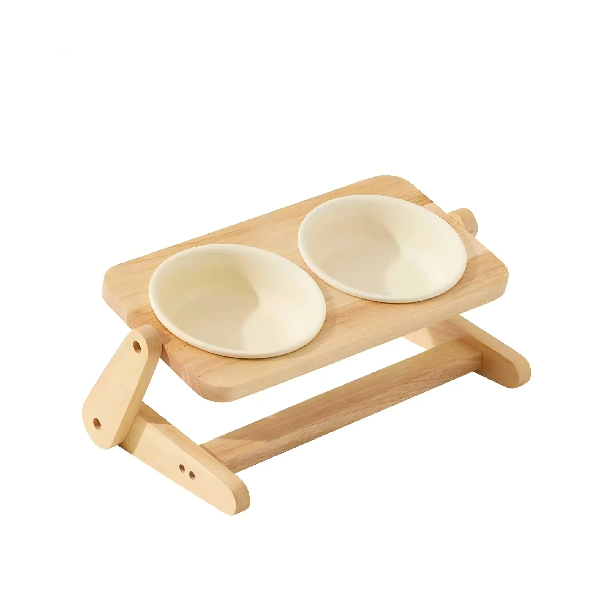 Adjustable Wooden Pet Feeder