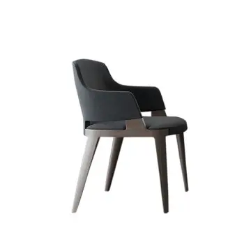 Upholstered Armchair with Wooden Legs