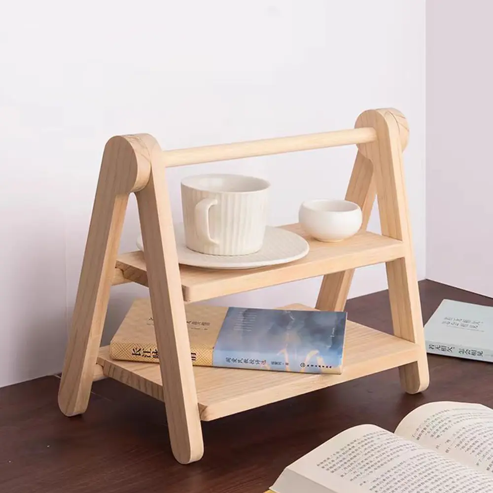 Ladder-Style Wooden Shelf Organizer