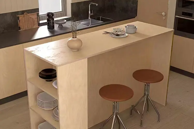 Birch plywood dining table1