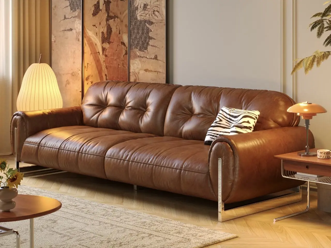leather vs. fabric sofas