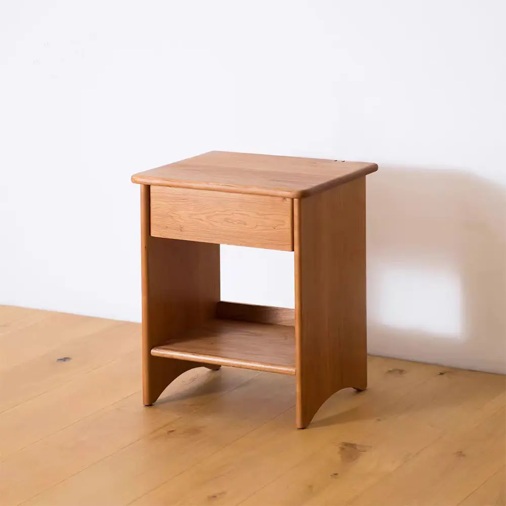 Compact Wooden Nightstand