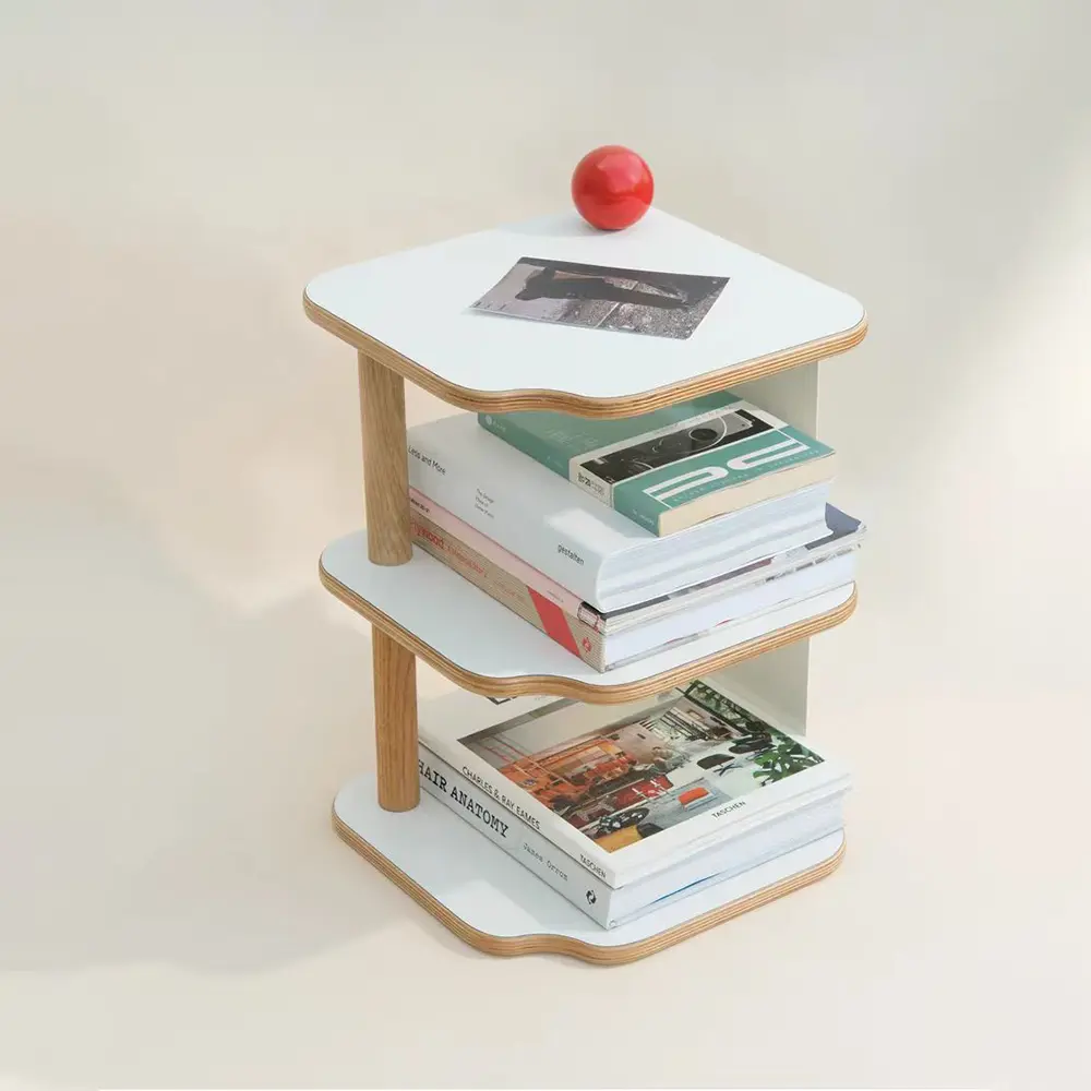 Layered Harmony Bookshelf Table